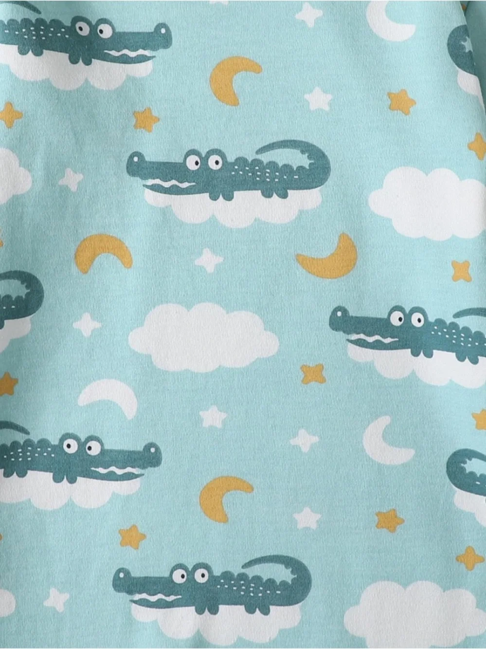 Owlivia Crocodile Print Kids Pajama Set